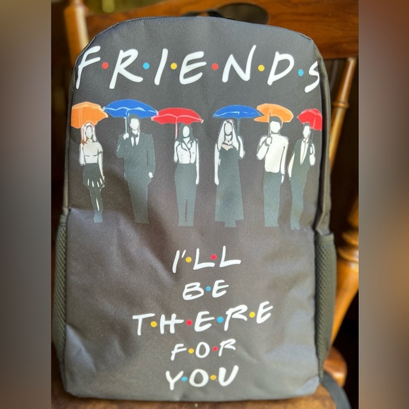 Black canvas, Friends Backpack. - Picture 2 of 10